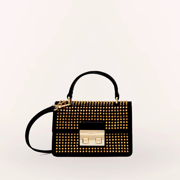 Furla Mini Embellished Leather Handle Bag